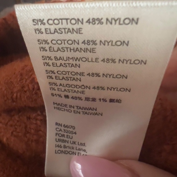 NWT Free People Reverie texture v-neck sweater XS brown burnt butter puff sleeve - Picture 7 of 10